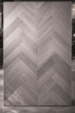 S&S German technology MDF herringbone laminate flooring Light Gray 11.5mm parquet.  1218x402mm