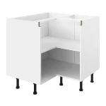 S&S True Handleless White Kitchen Cabinet L-Shape Base Corner Unit Depth 300mm (W)930mm