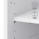S&S True Handleless White Kitchen Cabinet Base Unit (H)720mm (W)500mm (D)570mm - Image 2