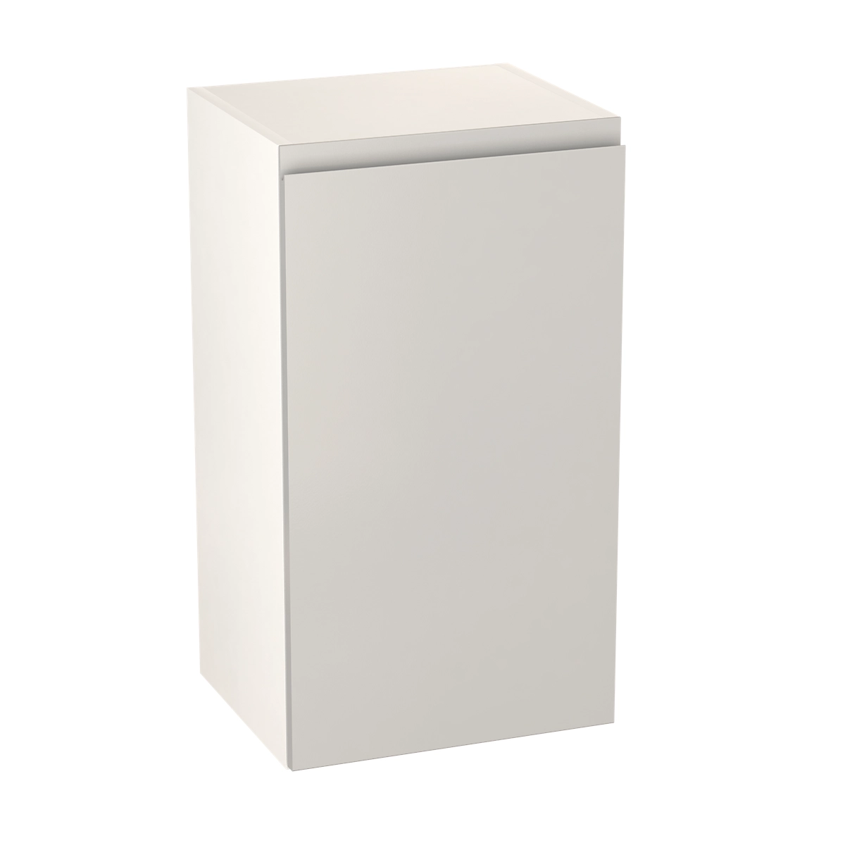 goodhome-garcinia-gloss-light-grey-integrated-handle-wall-kitchen-cabinet-w-400mm-h-720mm~5059340702377_03c_bq S&S J-Pull Gloss Light Grey Kitchen Cabinet Wall Unit (H)720mm (W)400mm (D)300mm - Image 1