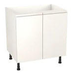 S&S J-Pull Gloss White Kitchen Cabinet Base Unit (H)720mm (W)800mm (D)570mm