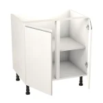 S&S J-Pull Gloss White Kitchen Cabinet Base Unit (H)720mm (W)800mm (D)570mm - Image 2