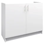 S&S Cabinets with Handles White Kitchen Cabinet Base Unit (H)720mm (W)1000mm (D)570mm