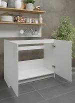 S&S Cabinets with Handles White Kitchen Cabinet Base Unit (H)720mm (W)1000mm (D)570mm - Image 2