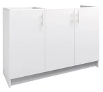 S&S Cabinets with Handles White Kitchen Cabinet Base Unit (H)720mm (W)1200mm (D)570mm