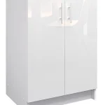 S&S Cabinets with Handles White Gloss Kitchen Cabinet Base Unit (H)720mm (W)600mm (D)570mm