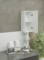 S&S Cabinets with Handles White Gloss Kitchen Cabinet Wall Unit (H)720mm (W)500mm (D)300mm - Image 2