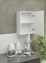 S&S Cabinets with Handles White Matt Kitchen Cabinet Wall Unit (H)720mm (W)400mm (D)300mm - Image 2